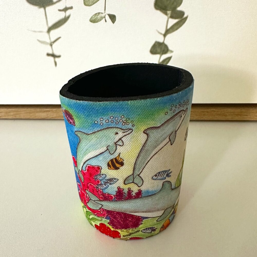 Catalina Island - Cute Dolphin / Under the Sea Drink Sleeve